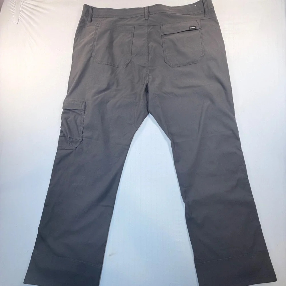 prAna Stretch‎ Zion Cargo Pants Mens 42x30 Gray Belted Hiking Outdoor Trail